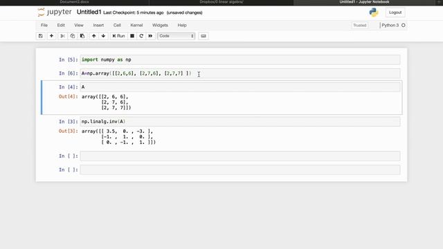python inverse of a matrix смотреть онлайн
