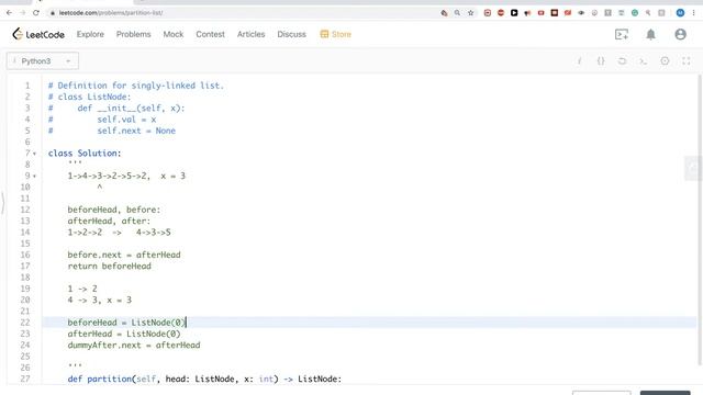 Leetcode 86: Partition List смотреть онлайн