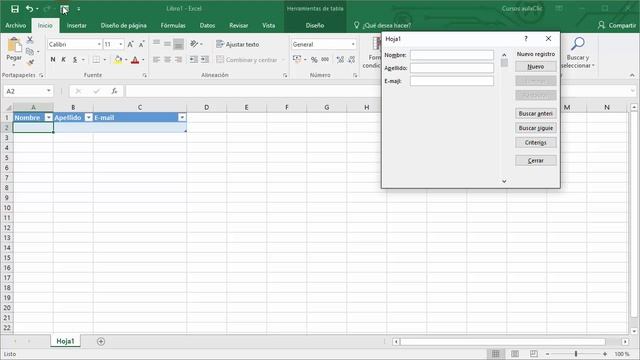 Curso de Excel 2016. 16.2. Formularios para introducir datos. смотреть онлайн