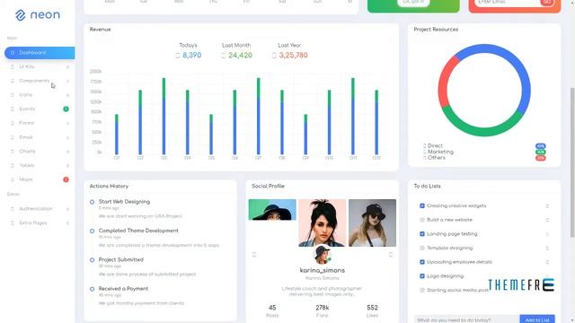 Neon - Responsive Bootstrap 4 UI Kits Admin Template Livy Rupert смотреть онлайн