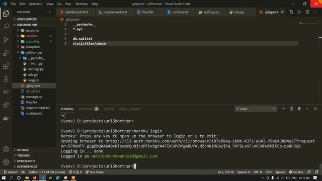 Deploying Django to Heroku | URL Shortener project in Django смотреть онлайн