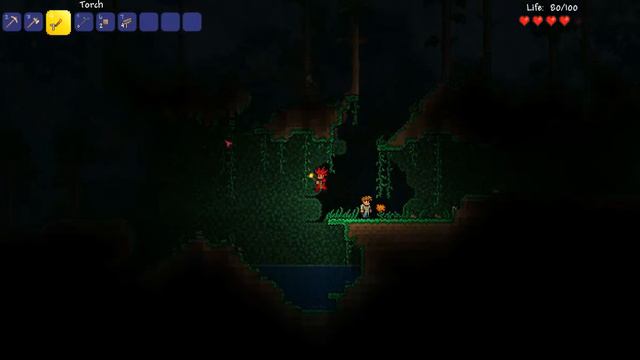 Хардкорные похождения по Terraria 1.2.4.1 - #1 Постройка дома и хождение по миру ;P смотреть онлайн