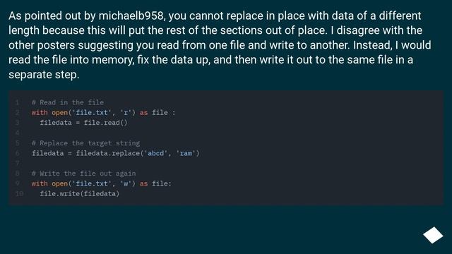 How to search and replace text in a file? смотреть онлайн