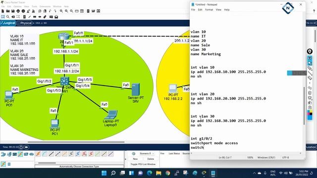 How to Configure OSPF for VLAN Route | CISCO Packet Tracer | Video # 38 смотреть онлайн