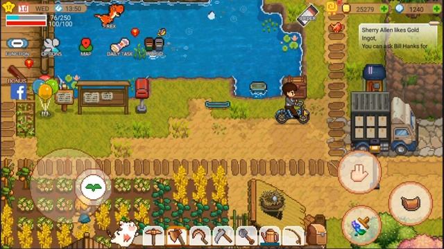 ПОСТРОИЛИ МОСТ НА НОВУЮ ЛОКУ В ИГРЕ Harvest Town серия #8 смотреть онлайн