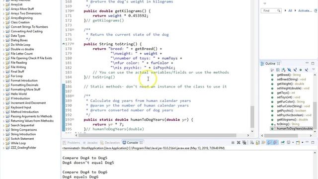 Java 8.2- Creating .equals() method смотреть онлайн