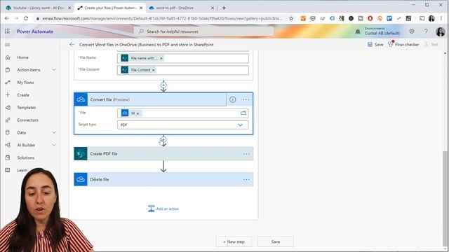 Convert word to pdf using power automate (flow) to import the data in Power BI смотреть онлайн