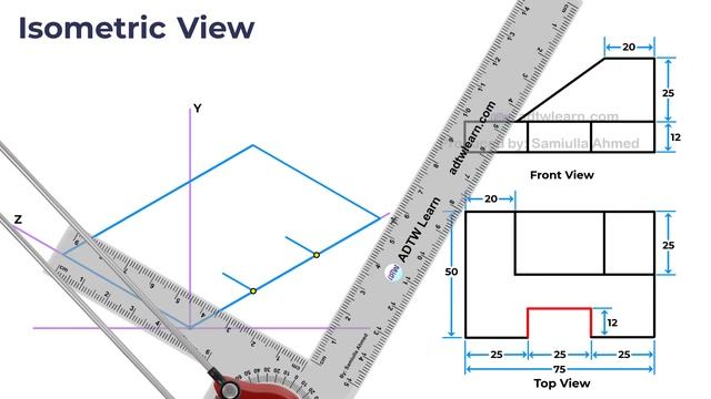 Isometric View | How to Construct an Isometric View of an Object смотреть онлайн