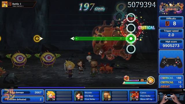 【Theatrhythm Final Bar Line】Battle I (FFV) ULTIMATE ALL CRITICAL смотреть онлайн