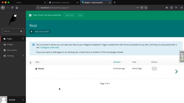 Adding a Bootstrap 4 Theme to Our Wagtail Site смотреть онлайн