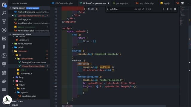 10-Tutorial Full App - Laravel,Vue Js,DropBox - Input di Upload e Handle смотреть онлайн