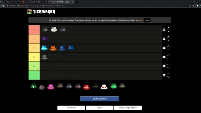 Roblox! | Top Hat Tier List! смотреть онлайн