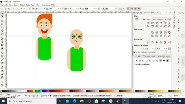 Inkscape Tutorial. Inkscape 1.0 Tutorial. How to draw an Avatar. смотреть онлайн