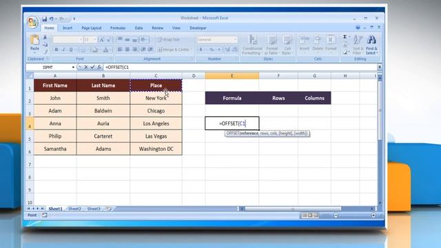 How to use the Excel OFFSET function : Tutorial смотреть онлайн