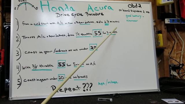 honda/Acura drive cycle procedure смотреть онлайн