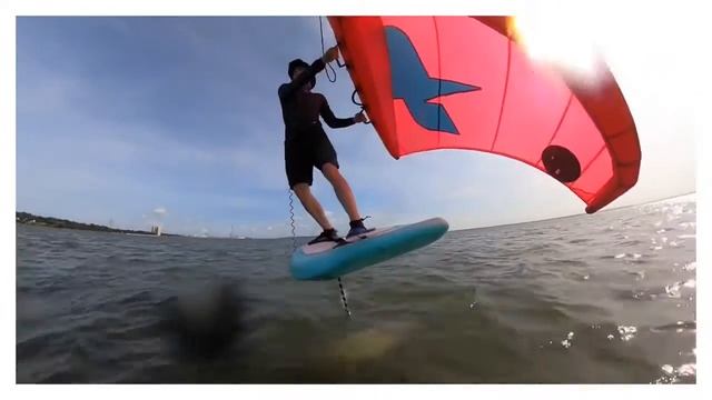 Wing Foiling / Wingsurfing - Light Wind River Session - Armstrong Foils, F-One Swing