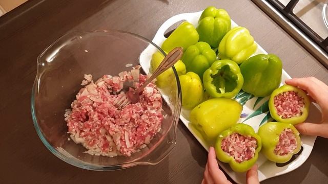 Фаршированный перец, как приготовить, пошаговый рецепт смотреть онлайн