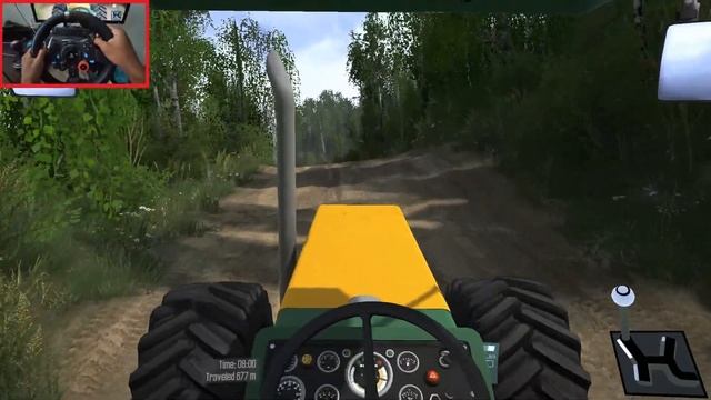 Spintires MudRunner - BUHRER 6105 4x4 Tractor - Driving Offroad Transport Oil Tanker + Logitech G29 смотреть онлайн