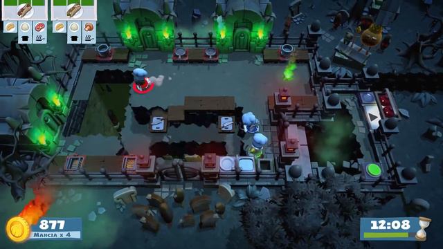 (outdated) Overcooked 2. Story 6-6 (final Stage) | 3 Players Online Coop | Time Remaining 09:22