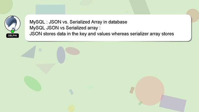 MySQL : JSON vs. Serialized Array in database смотреть онлайн