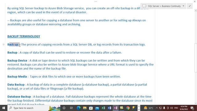 Backup and Restore Overview смотреть онлайн