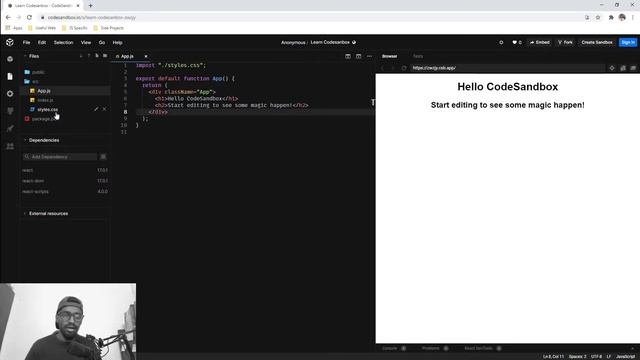 Using CodeSandbox - React Guide | Rohan Prasad смотреть онлайн