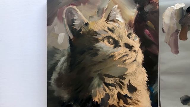Oil Painting Tips! Painting my Cat! смотреть онлайн