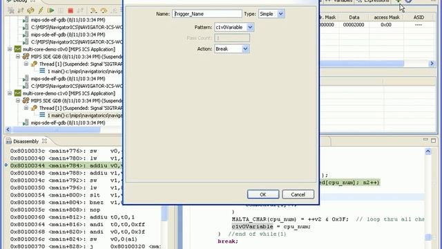 Navigator ICS Multicore Debug: 7 - Qualified Data Write Trigger смотреть онлайн