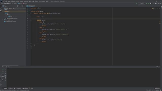Java - switch statement смотреть онлайн