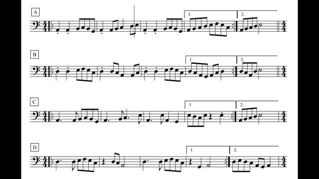 Sightreading for electric bass - Exercise #18 смотреть онлайн
