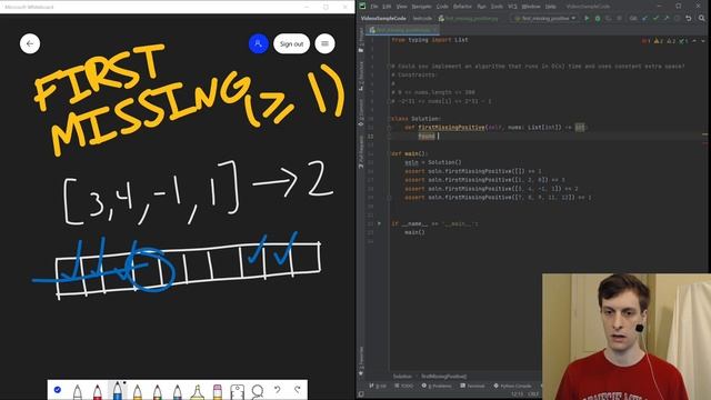 Find the First Missing Positive Int | Hard Interview Question on LeetCode смотреть онлайн