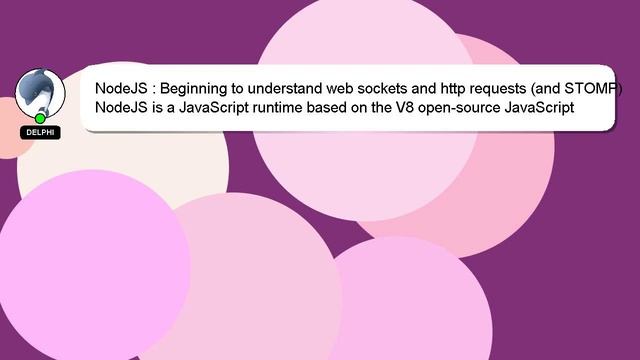 NodeJS : Beginning to understand web sockets and http requests (and STOMP) смотреть онлайн