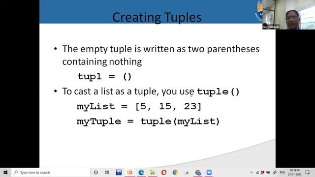 Tuples in Python by K Suvarchala смотреть онлайн
