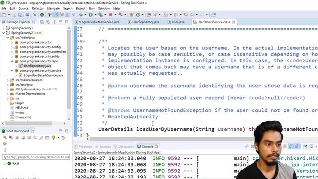 Implementing UserDetailsService | UserDetailsService Database | Spring Security in Hindi #04 смотреть онлайн