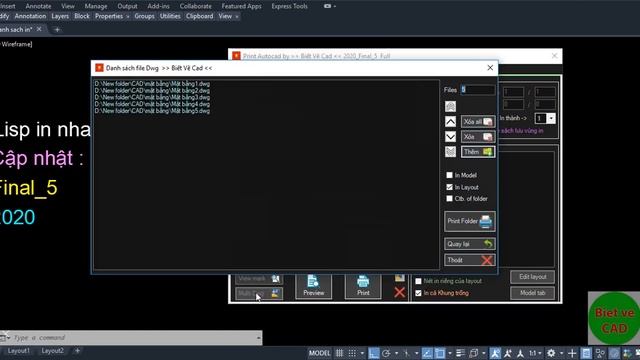 Lisp in nhanh bản vẽ - cập nhật giao diện Dark смотреть онлайн