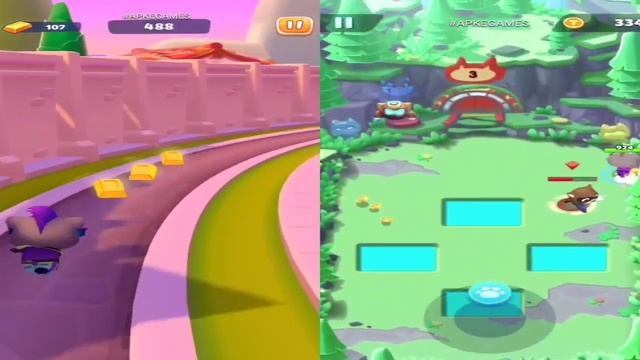 Talking Tom Gold Run 2 Vs Talking Tom Little Warrior Gameplay