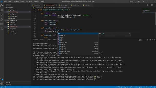 Animating Physics with Python | Projectile Motion pt.2 смотреть онлайн