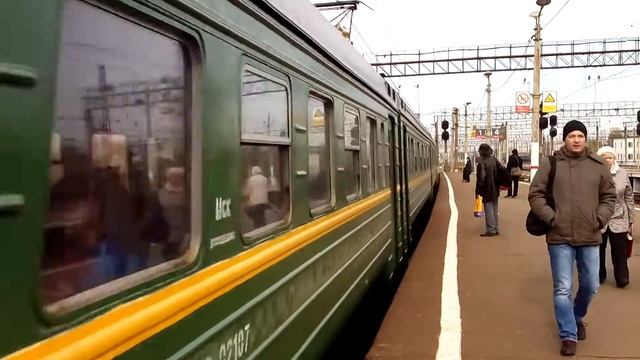 Электропоезд ЭМ2-021 (ЭР2-924) стация Бирюлёво-пасс / EMU Train EM2-021 (ER2-924)
