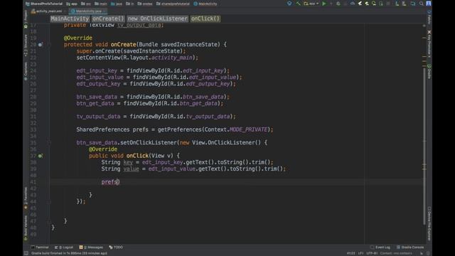 Android Development Tutorial | Saving data using Shared Preferences | GeeksforGeeks смотреть онлайн