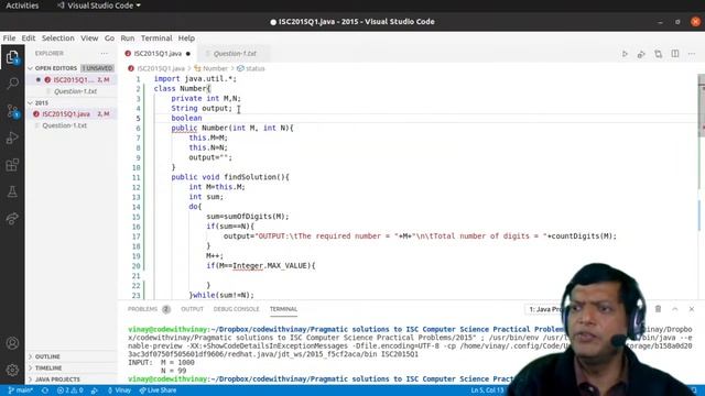 Smallest number with a given sum | ISC Computer Science Practical 2015 | Q1 | SOLVED | Java смотреть онлайн