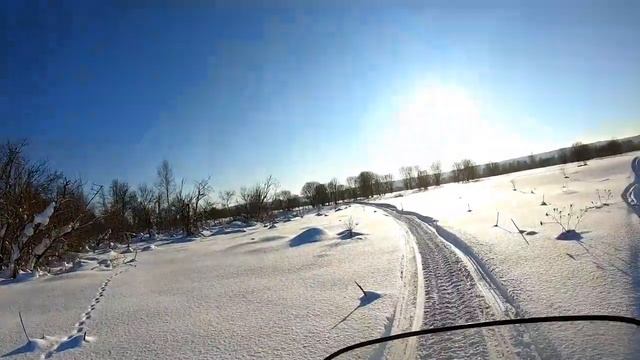 Поездка в избушку на снегоходе Yamaha viking / отдых на природе / shed in a woods / camping смотреть онлайн