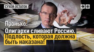 Олигархи сливают Россию. Подлость, которая должна быть наказана!