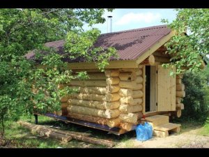 НЕОБЫЧНАЯ баня на винтовых сваях # ПЬЯНАЯ рубка