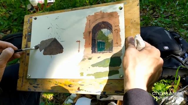 Этюд на пленэре по стадиям. Коломенское смотреть онлайн