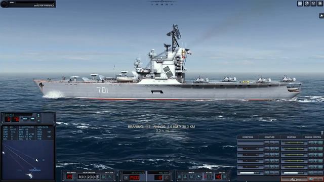 Moskva Class Helicopter Carrier  Project 1123 Kondor: Cold Waters Gameplay
