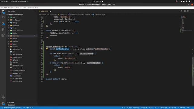 Laravel 9 & Vue 3 Blog with Sanctum authentication #13 Navigation guards смотреть онлайн