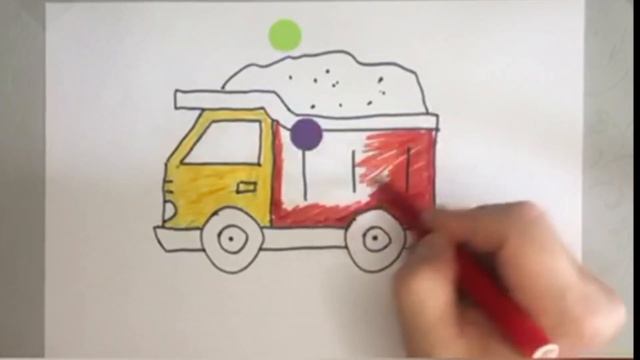 Draw a truck easily for kids,Как нарисовать грузовик легко для детей ,Раскраска машины смотреть онлайн