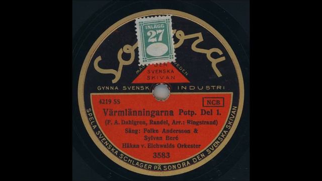 FOLKE ANDERSSON & SYLVAN BERÉ - VÄRMLÄNNINGARNA POTPURRI DEL 1 смотреть онлайн