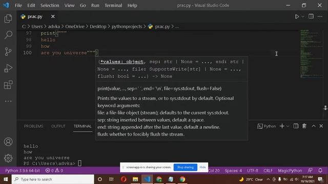 How to Print multiple Line of statements in Python? смотреть онлайн