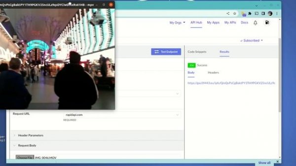 API: to upload files and get URL free.
